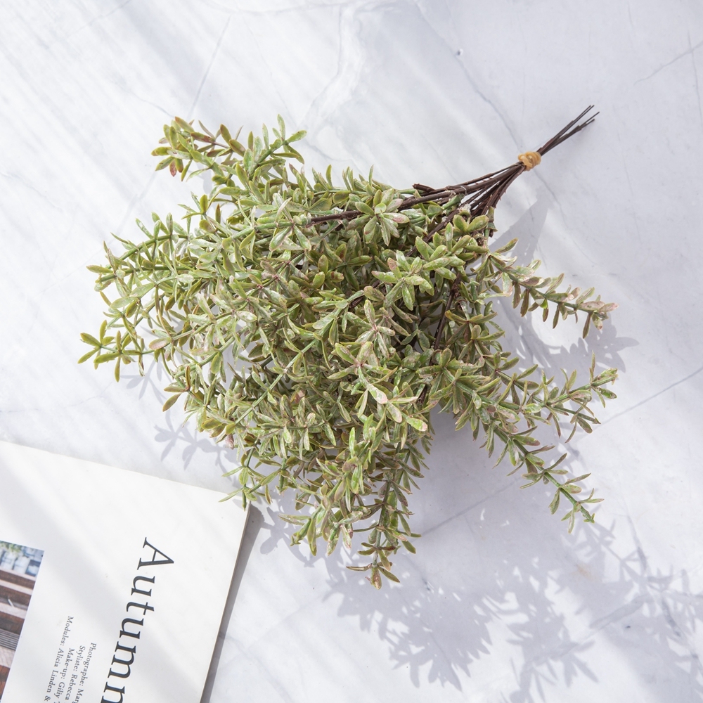 YC1099 Factory Direct Sale Artificial Flower Plastic Plant Licorice Leaf Bunch for Decorative Flowers and Plants