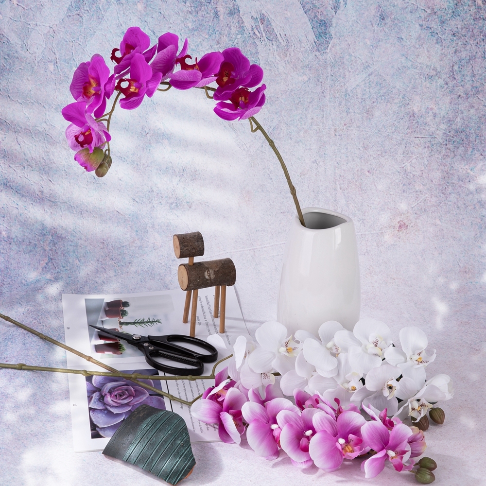 Wholesale Real Touch MW18901 Artificial Orchid Flower For Wedding Decor Artificial Decoration Flower Phalaenopsis