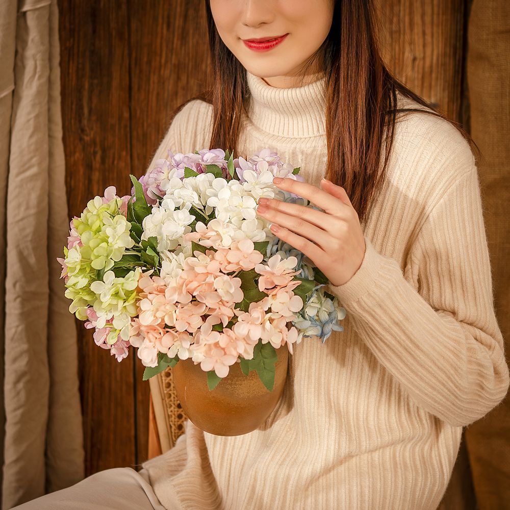 MW66790 Artificial Flower Bouquet Hydrangea Realistic Bridal Bouquet Decorative Flower