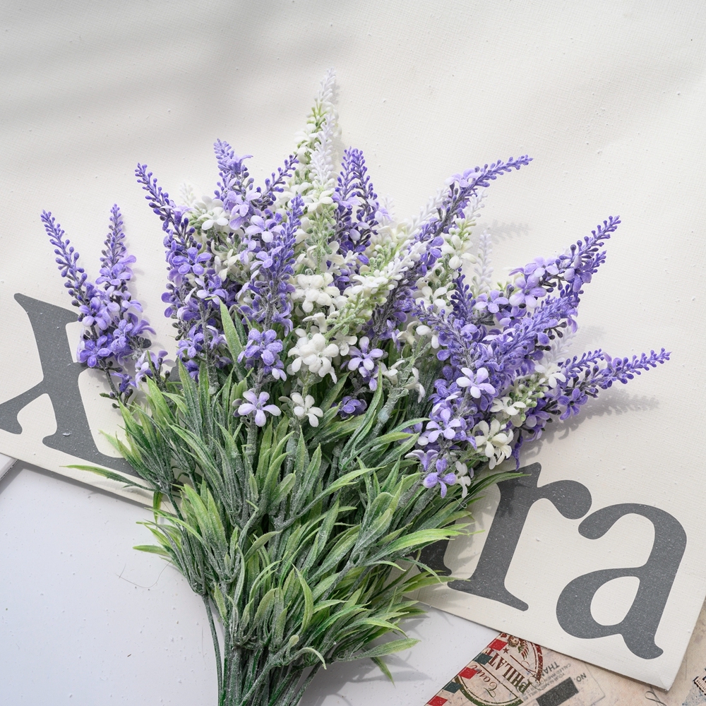 MW56669 Artificial Flower Bouquet Lavender Hot Selling Garden Wedding Decoration