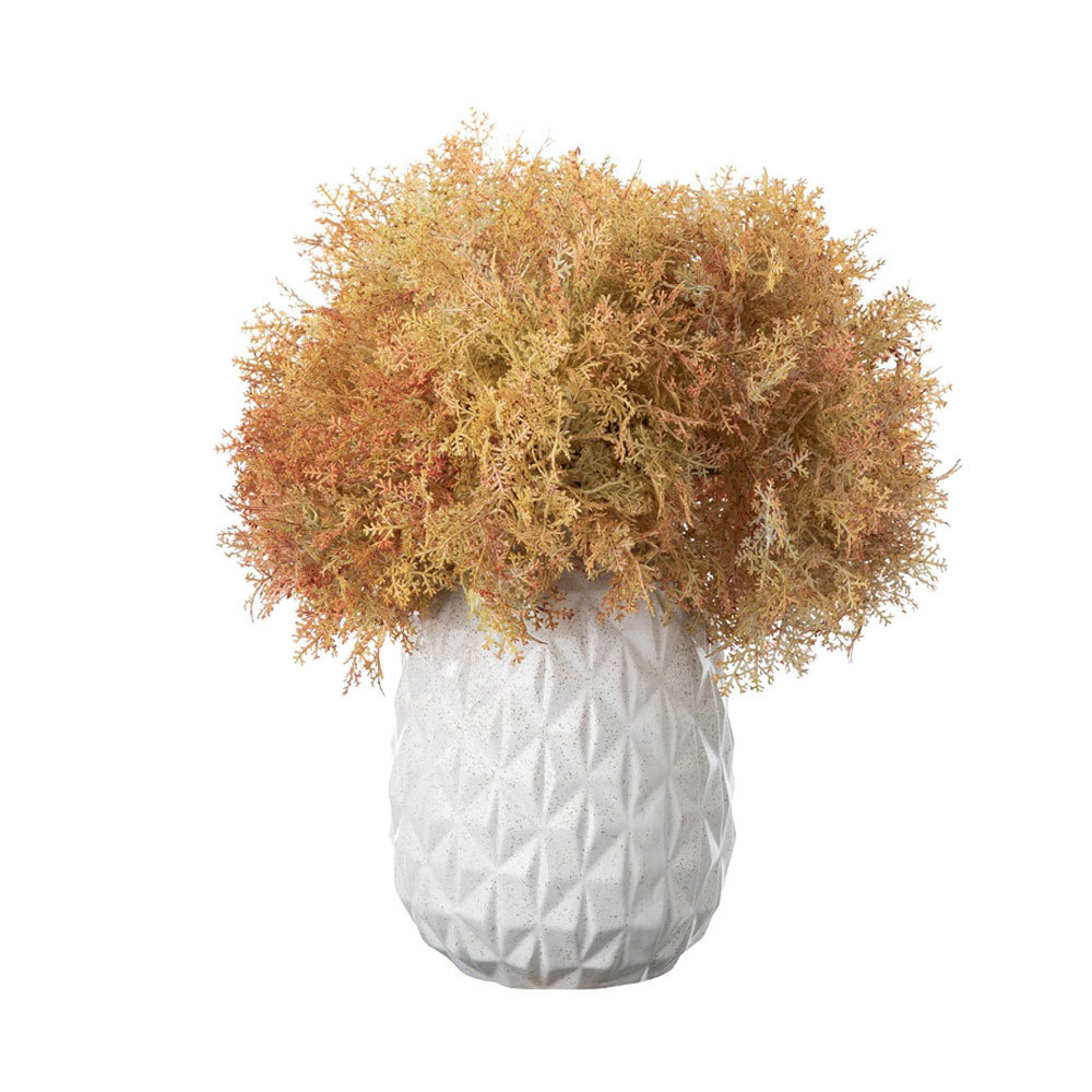 YC1100 Plastic 2-prong Mist Grass Bunch Artificial Plant Rime Bouquet for Home Backdrop Outdoor Event Flower Arrangement Decor