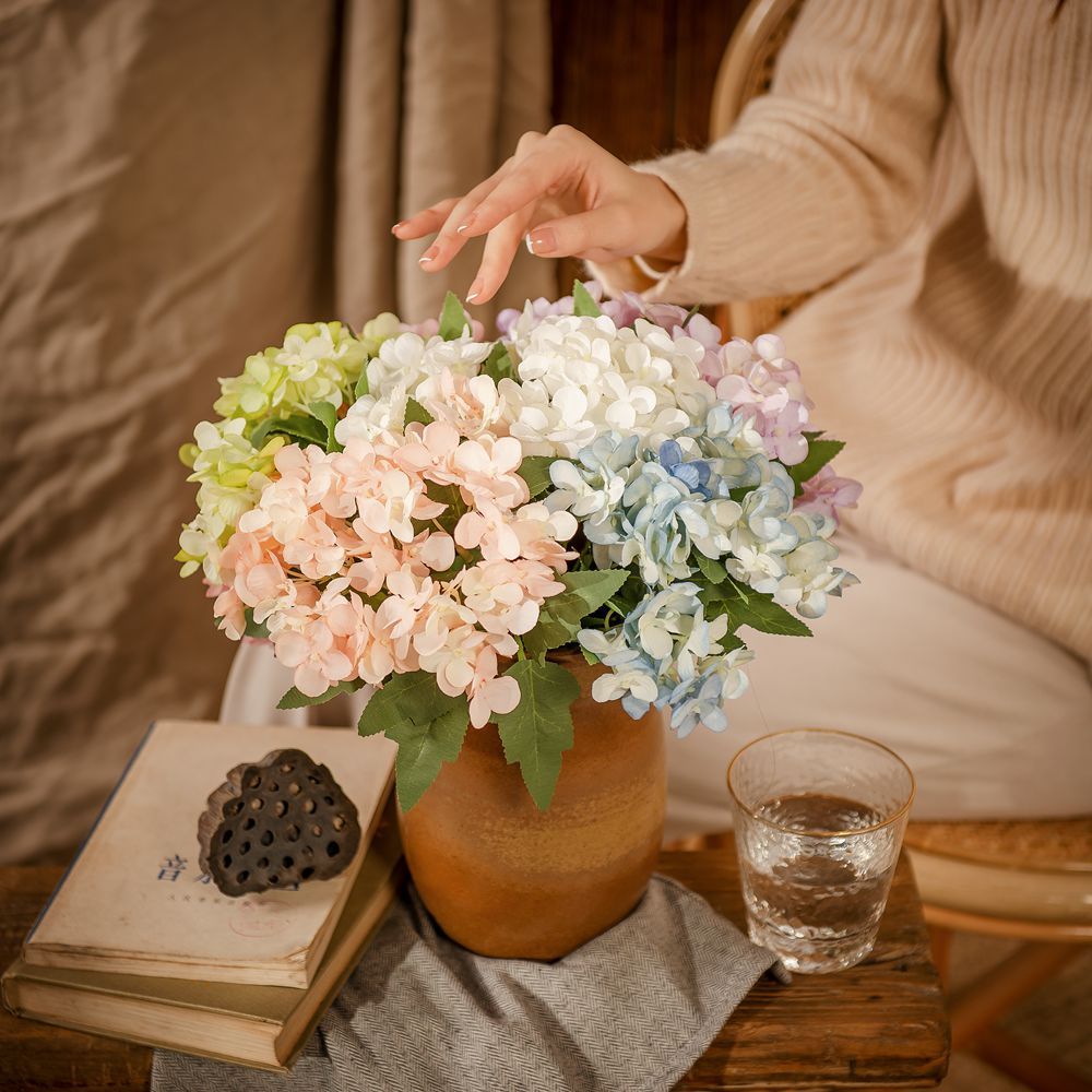 MW66790 Artificial Flower Bouquet Hydrangea Realistic Bridal Bouquet Decorative Flower