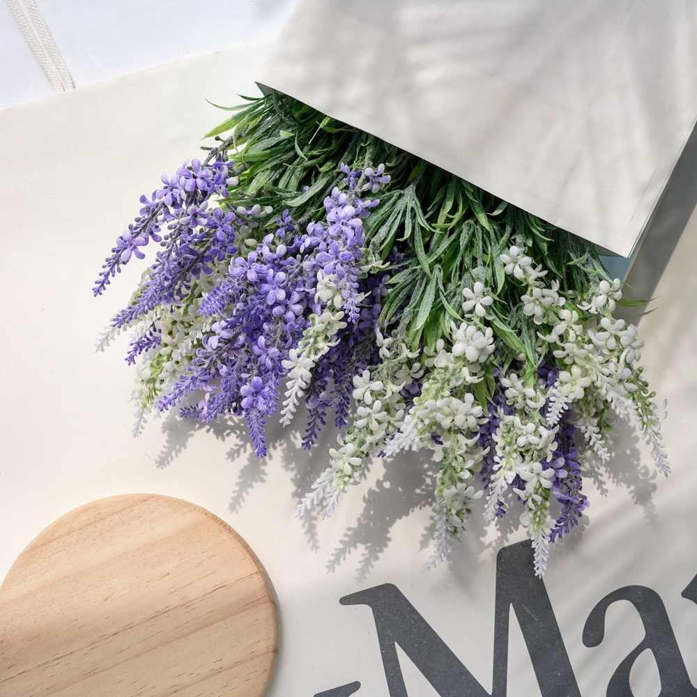 MW56669 Artificial Flower Bouquet Lavender Hot Selling Garden Wedding Decoration