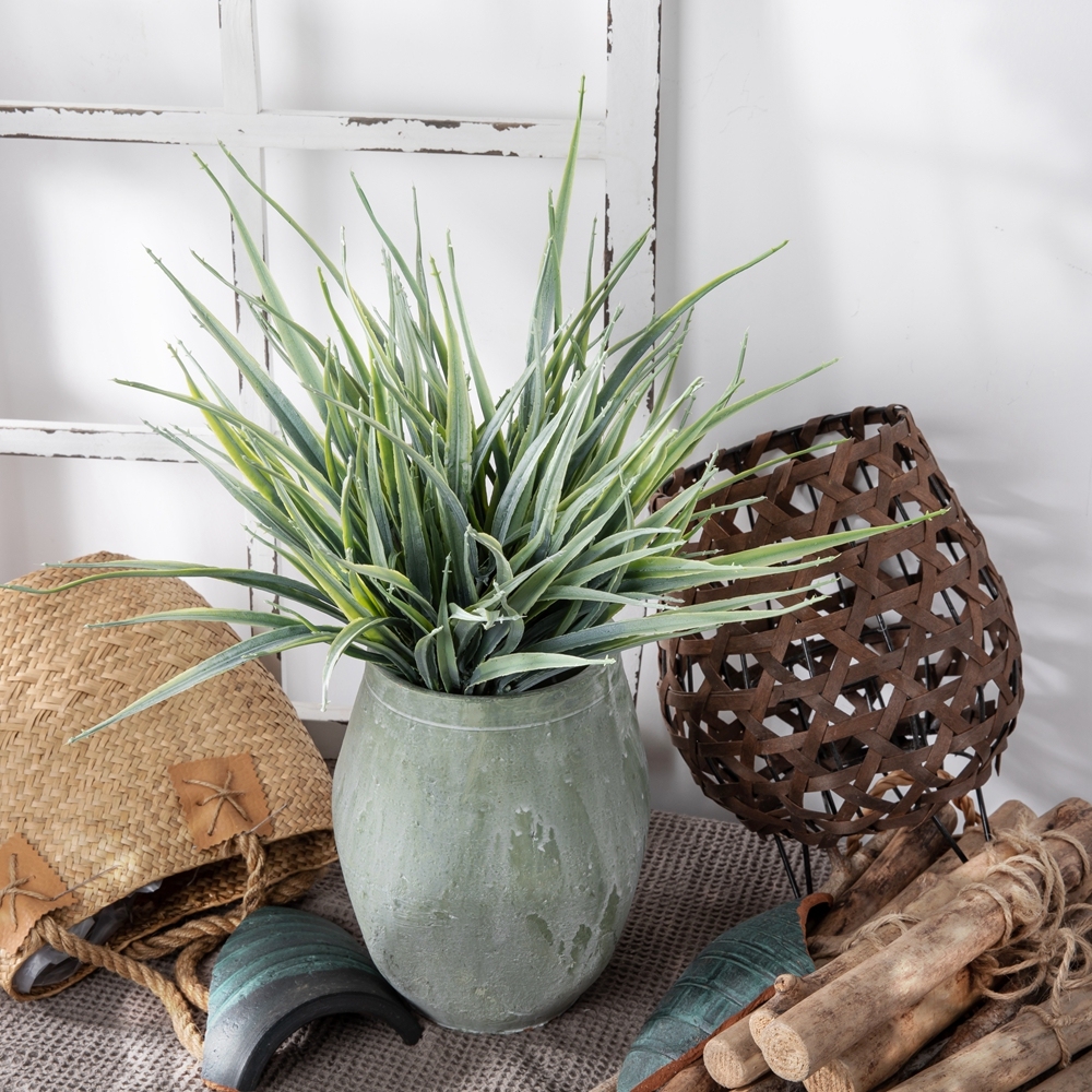 YC1092 Artificial Green Leaf Bunch Two Forks Hot Selling Flower Wall Backdrop Decorative Flowers and Plants