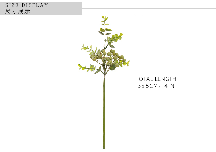 YC9001 High Quality Ins Berry Branch Artificial Flower Plant Foam Berry For Valentine's Day gift
