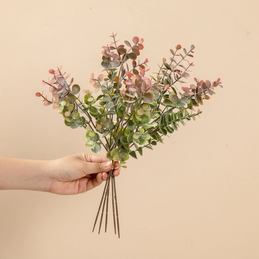 MW04401 Artificial Flower Plant Eucalyptus Realistic Decorative Flowers and Plants Festive Decorations