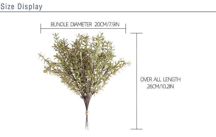 YC1099 Factory Direct Sale Artificial Flower Plastic Plant Licorice Leaf Bunch for Decorative Flowers and Plants