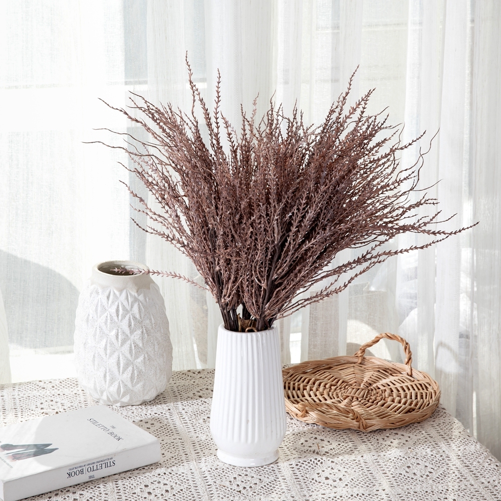 YC1084 New Artificial Flower Three-pronged Leaf Bunches Low MOQ for Wedding Home Event Decoration Artificial Flower Arrangement