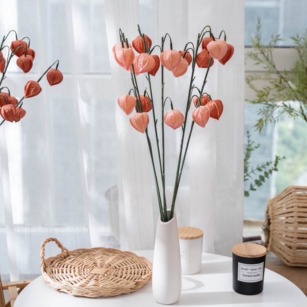 YC1116 Silk Flowers Artificial Lantern Fruit Hanging Home Decoration Combo Gradual Change Centerpieces Arrangements Party