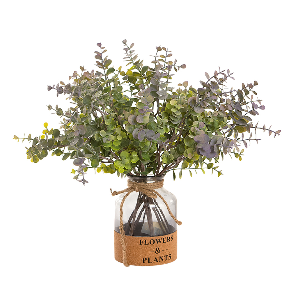 MW04401 Artificial Flower Plant Eucalyptus Realistic Decorative Flowers and Plants Festive Decorations