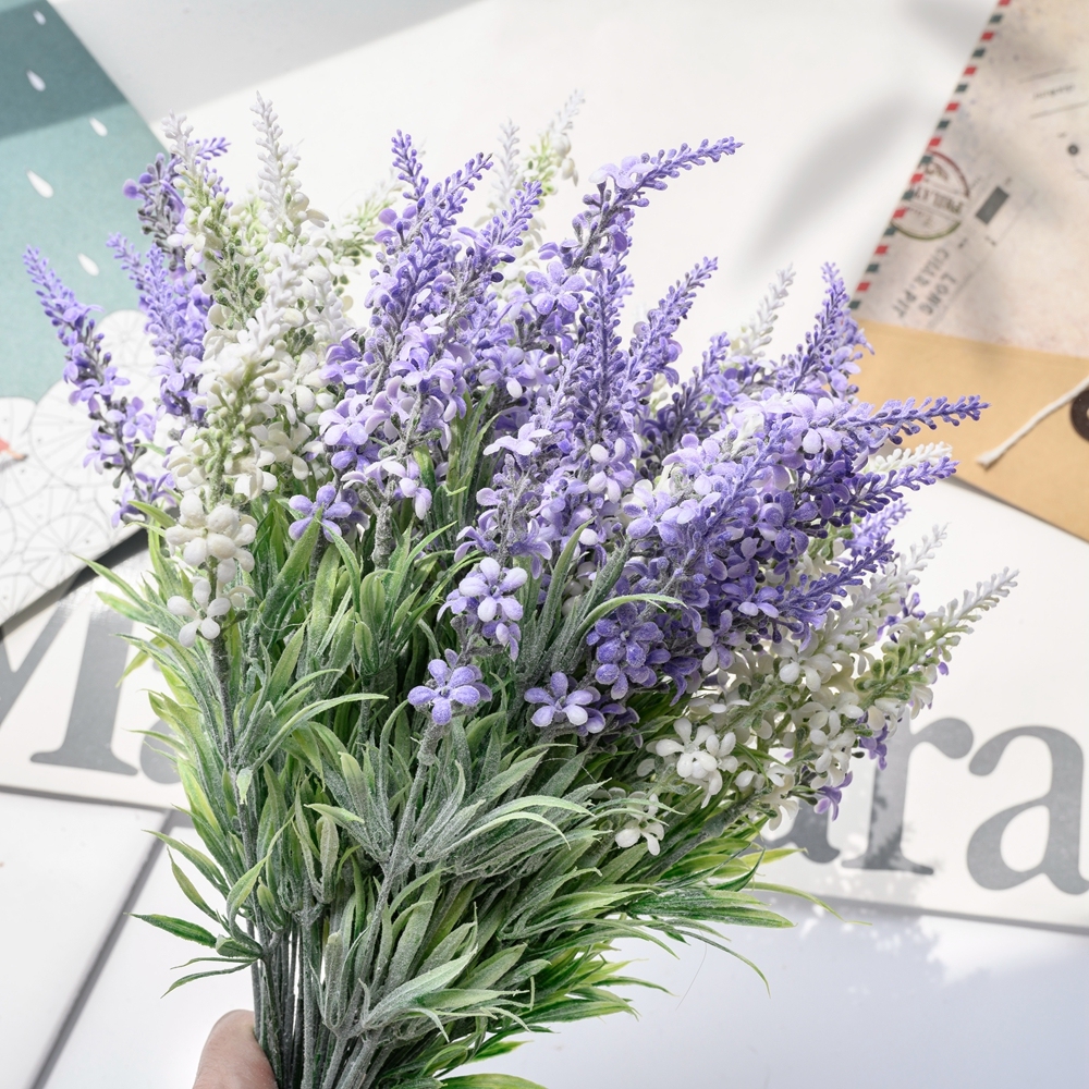 MW56669 Artificial Flower Bouquet Lavender Hot Selling Garden Wedding Decoration
