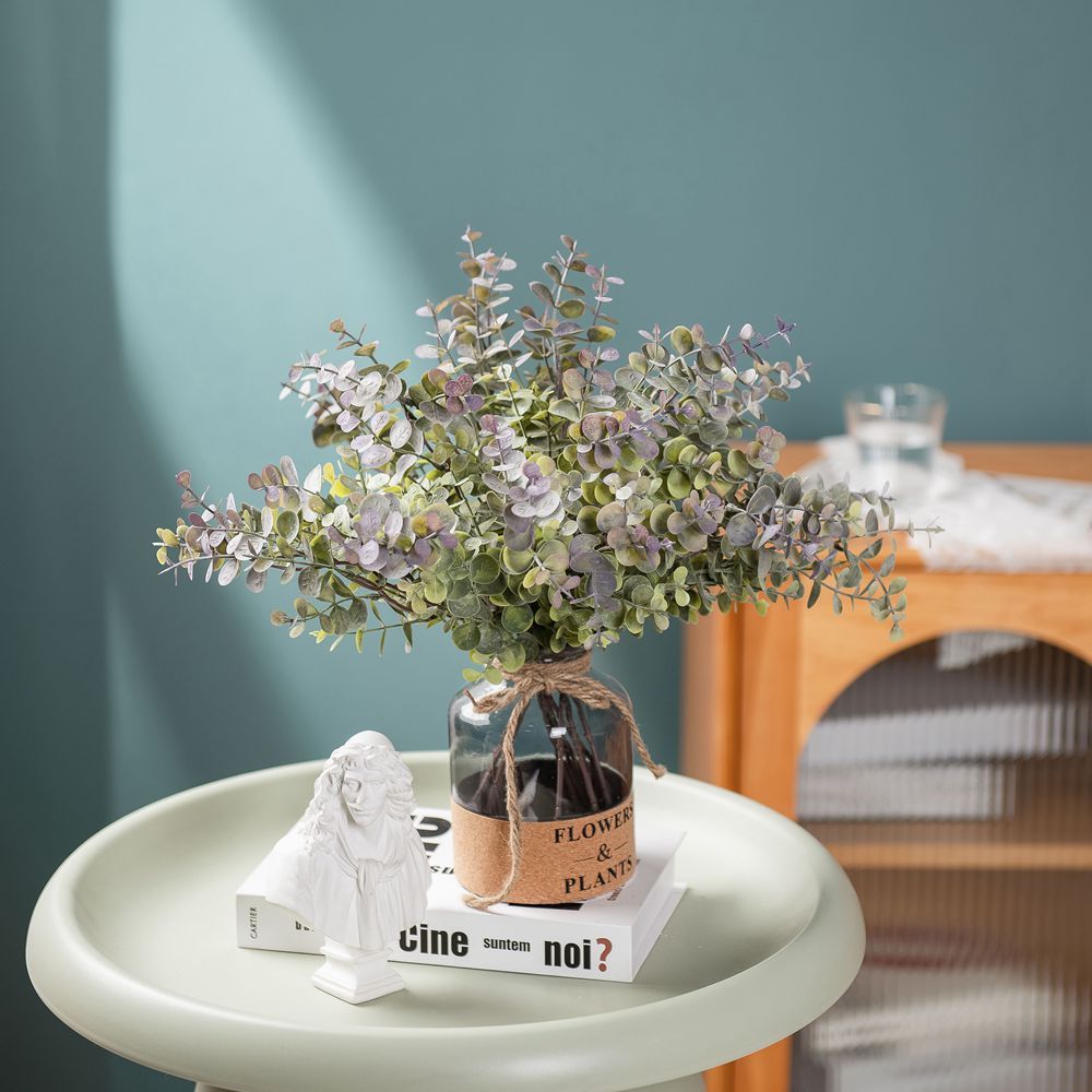 MW04401 Artificial Flower Plant Eucalyptus Realistic Decorative Flowers and Plants Festive Decorations