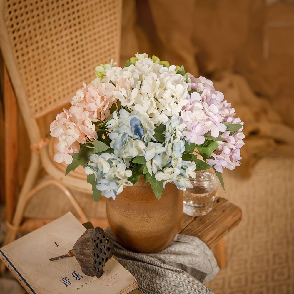 MW66790 Artificial Flower Bouquet Hydrangea Realistic Bridal Bouquet Decorative Flower
