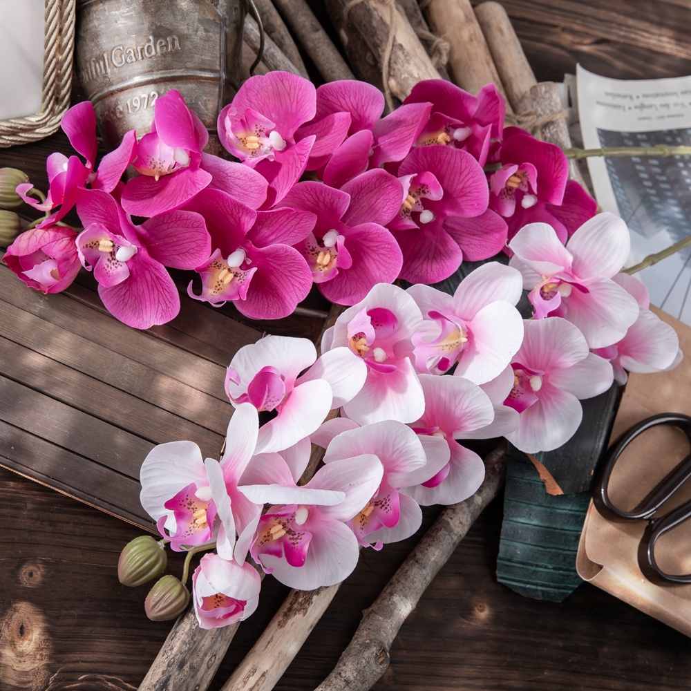 Wholesale Real Touch MW18901 Artificial Orchid Flower For Wedding Decor Artificial Decoration Flower Phalaenopsis