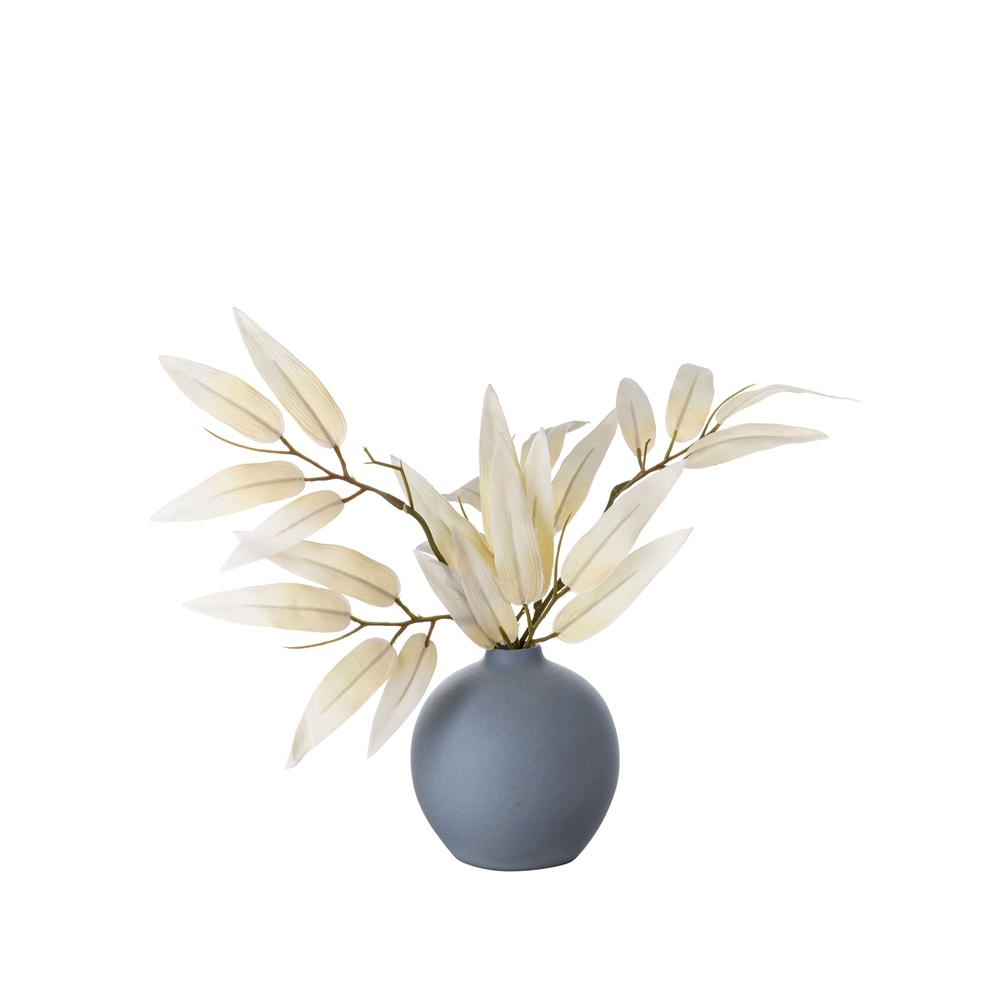 YC1095 Wholesale White Fabric Bamboo Leaf Bunch Height 31.5cm for Home Party Wedding Decoration