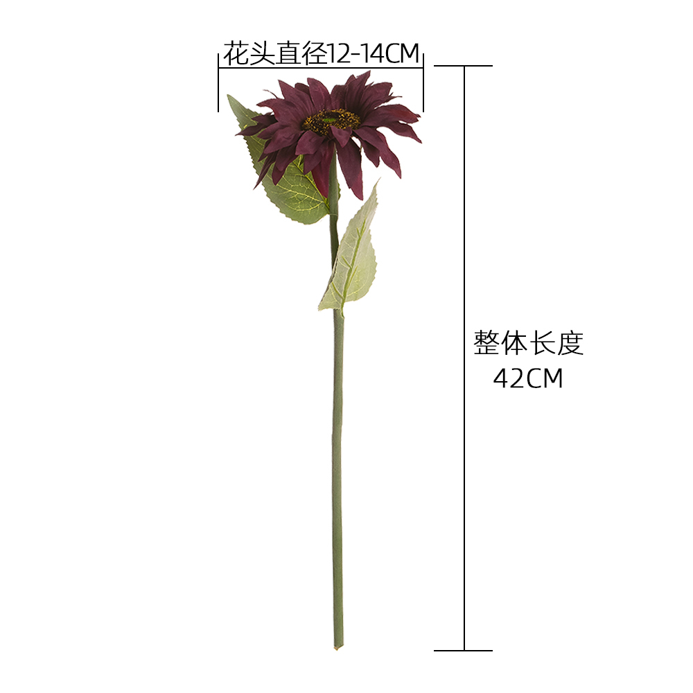 MW33712 Factory Direct Sale Artificial Flower White Artificial Silk Sunflower For Flower Wall Backdrop