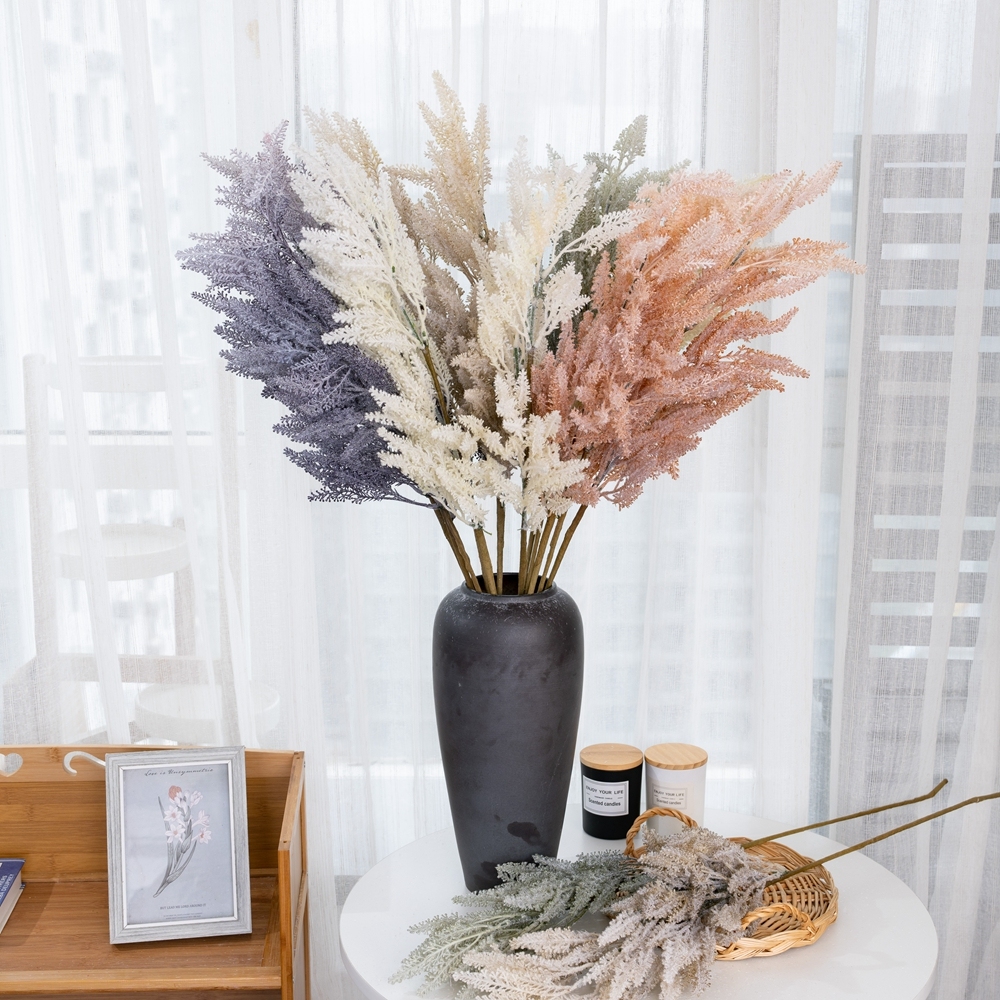 MW09111 Long Branch Flocked Sage Leaf Branches for Home Office Flowers Bouquet Centerpiece Wedding Decoration