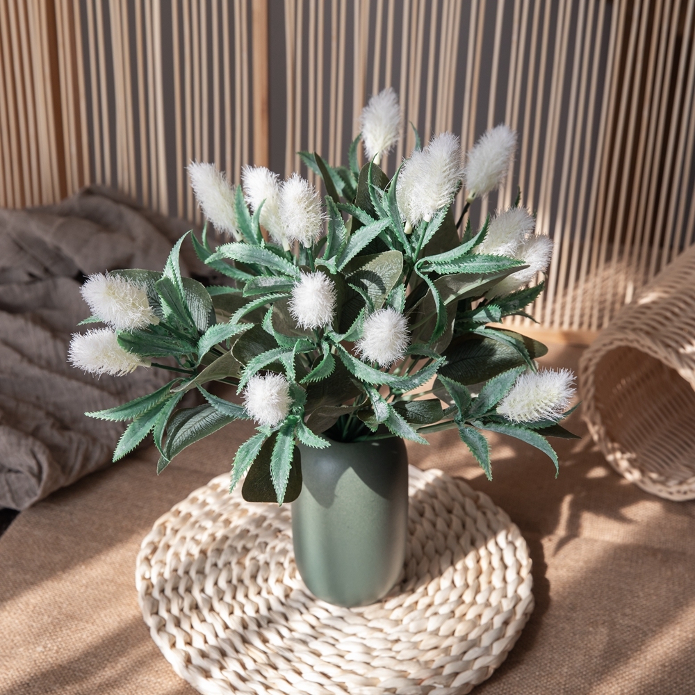 MW73787 Artificial Flower Bouquet rabbit tail grass Hot Selling Wedding Decoration