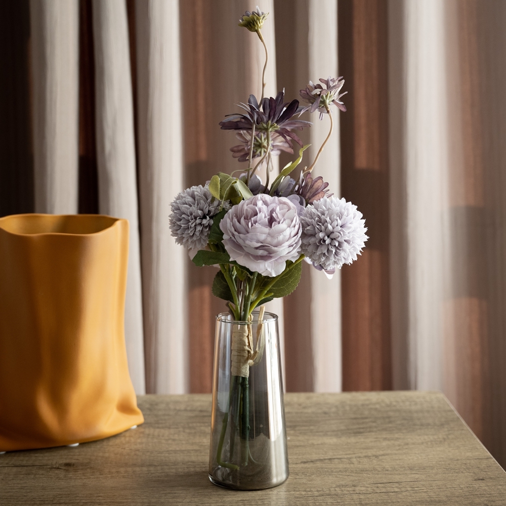 CF01035 Artificial Flower Bouquet Dandelion Camellia Chrysanthemum Wholesale Decorative Flower