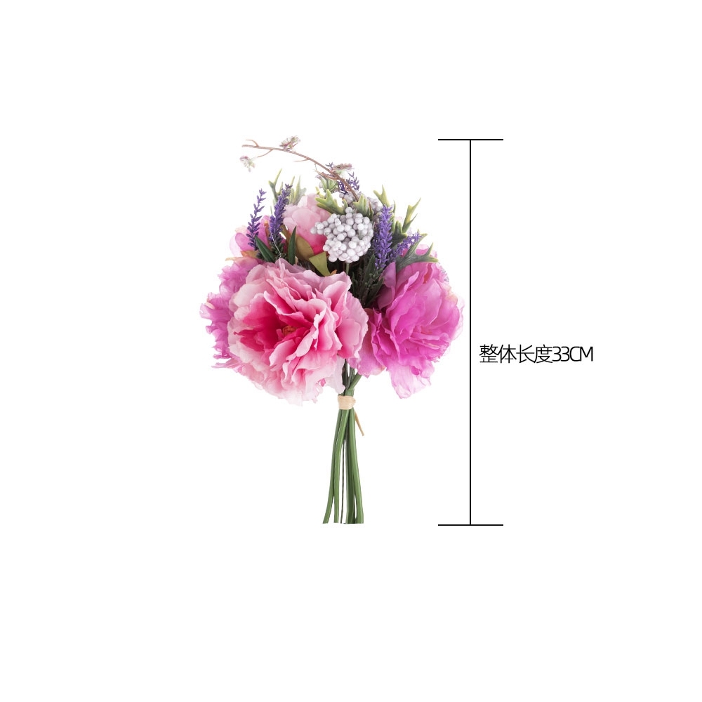 GF15501 Chinese Hot Sale Peony Hydrangea Bouquet Artificial Silk Artificial Flower For Decorative Flowers and Plants