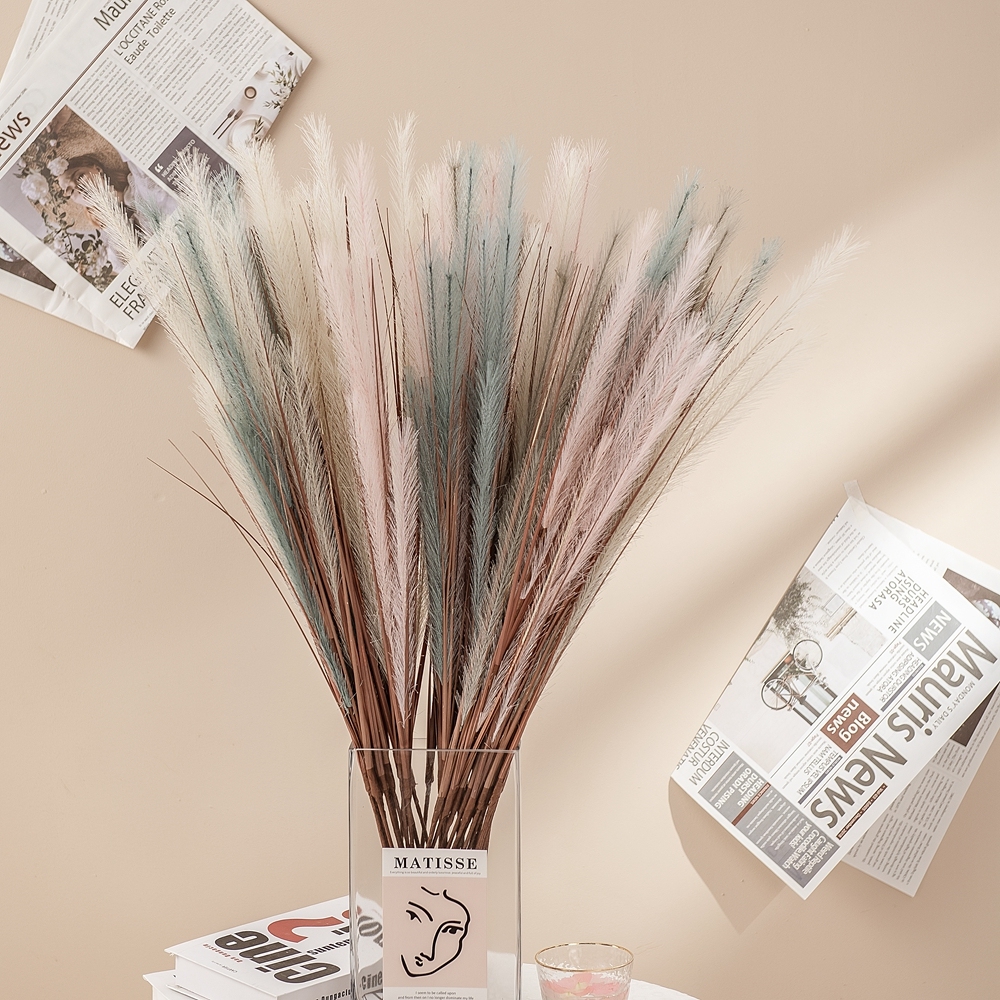 MW85501 New Design Artificial Flower Plant Fabric Pampas Grass For Flower Wall Backdrop