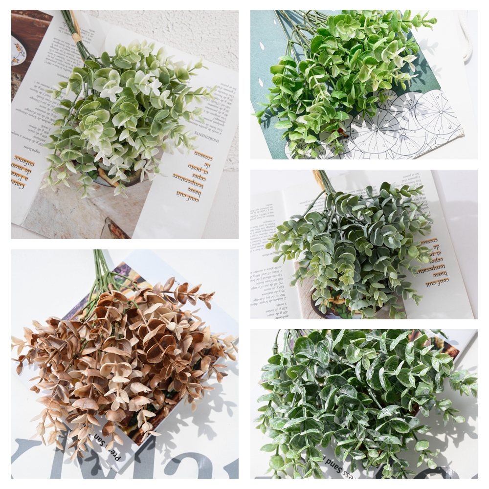 YC1078 Artificial Flower Bouquet Eucalyptus Hot Selling Decorative Flowers and Plants