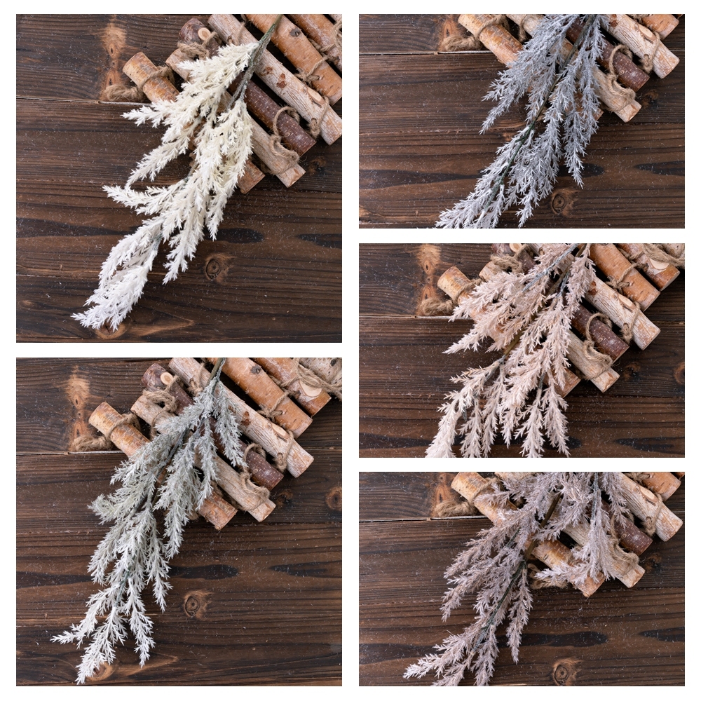 MW09104 Astilbe Cypress Long Branch Flocking Artificial Flowers for DIY Wedding Decor Centerpieces Arrangements Bouquets