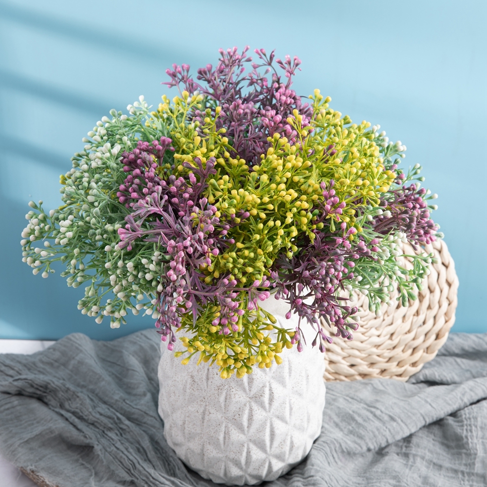 DY1-3168 Wholesale Pastoral style chrysanthemum fruit home decorative Plastic artificial plant For Christmas Picks