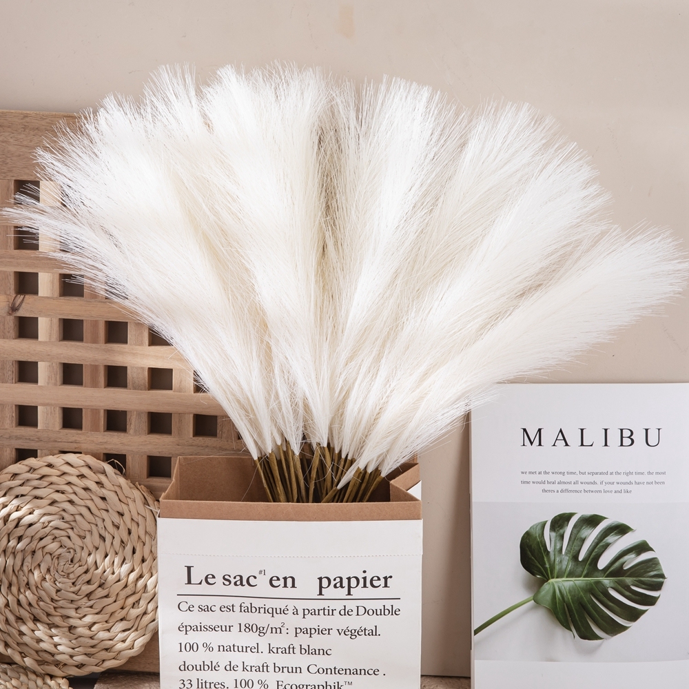 MW85102 Cheap Artificial mini Pampas Grass Single Branch Total Length 56.5 cm for Wedding Home Decoration