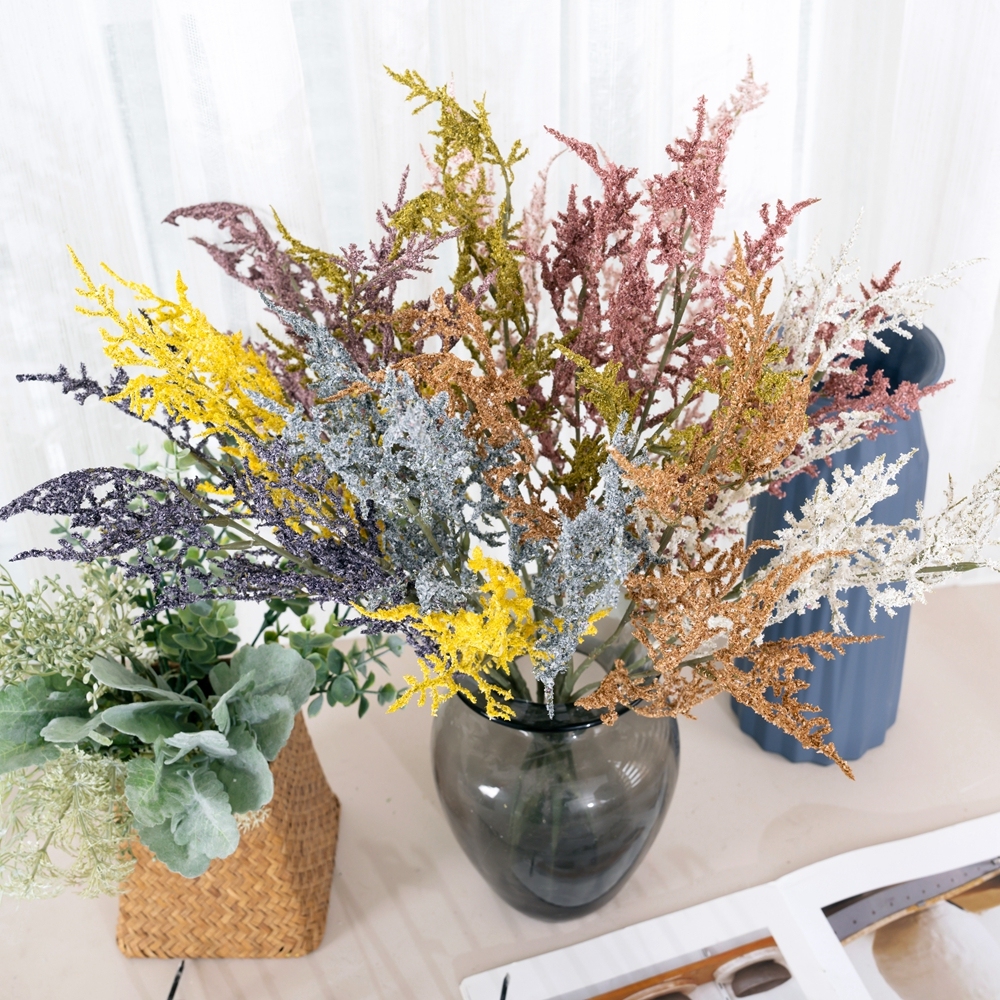 MW66004 Artificial Flowers Rime Stick Foam Plastic Plant for DIY Bouquets Wedding Party Baby Shower Home Decoration