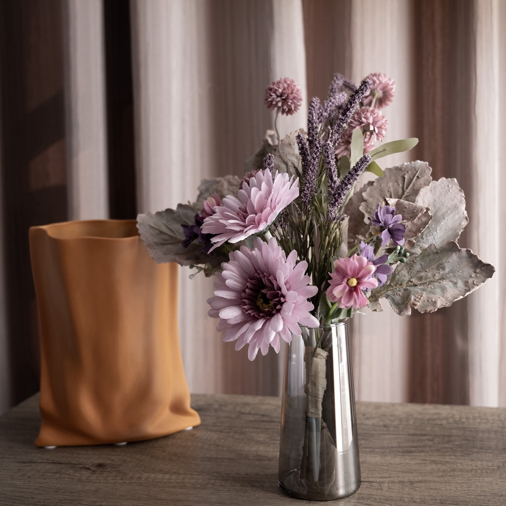 CF01014 Wholesale Artificial Flower Bouquet Gerbera Chrysanthemum Realistic For Flower Wall Backdrop