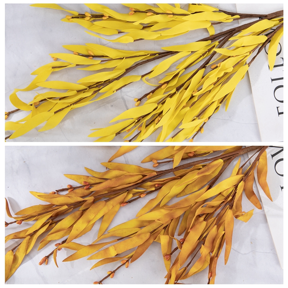 MW61284 Wholesale Artificial Flower Plant PE Length 79cm Bamboo Leaf Branch Decorative Flowers and Plants