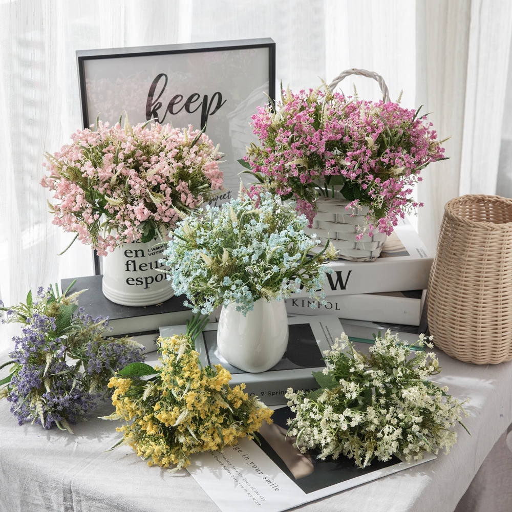 MW81112 Artificial Flower Bouquet Baby Breath Hot Selling Decorative Flowers and Plants