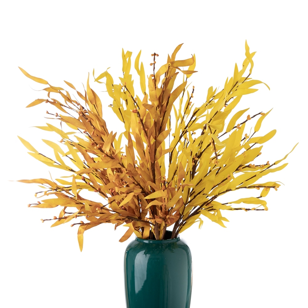 MW61284 Wholesale Artificial Flower Plant PE Length 79cm Bamboo Leaf Branch Decorative Flowers and Plants