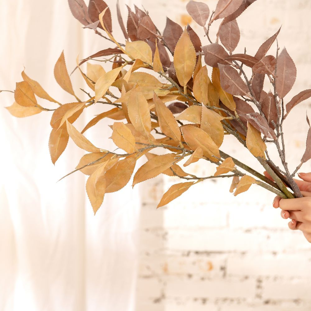MW82115 Artificial Flower Plant Tea Leaves Hot Selling Christmas Picks Festive Decorations
