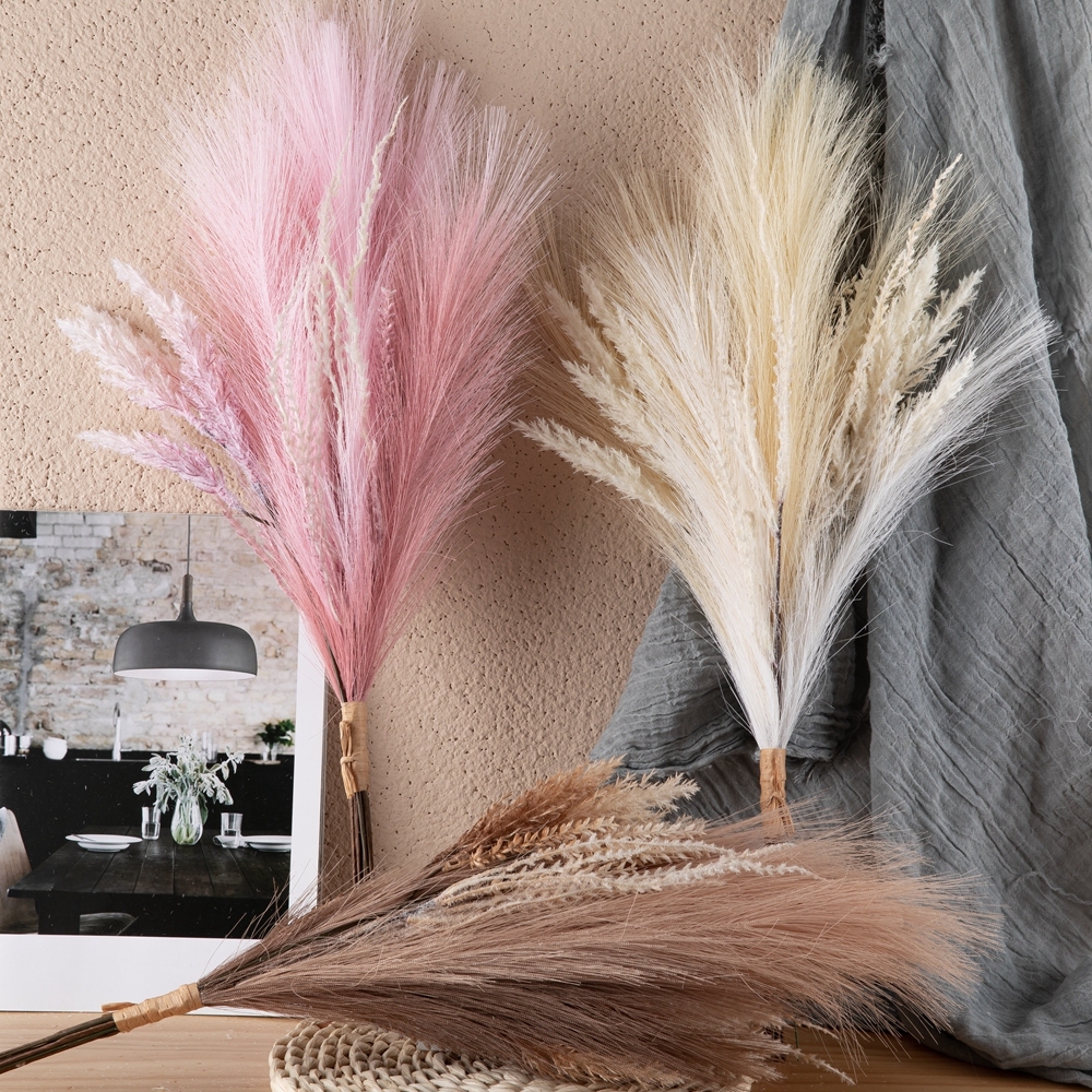 MW85101 Artificial Pampas Grass Astilbe Bundle Hot Selling Wedding Decoration Decorative Flowers and Plants