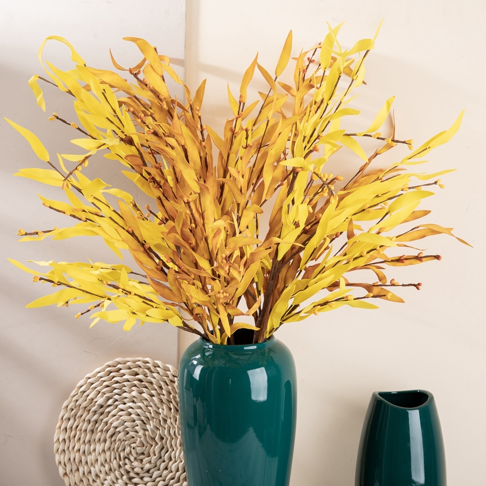 MW61284 Wholesale Artificial Flower Plant PE Length 79cm Bamboo Leaf Branch Decorative Flowers and Plants