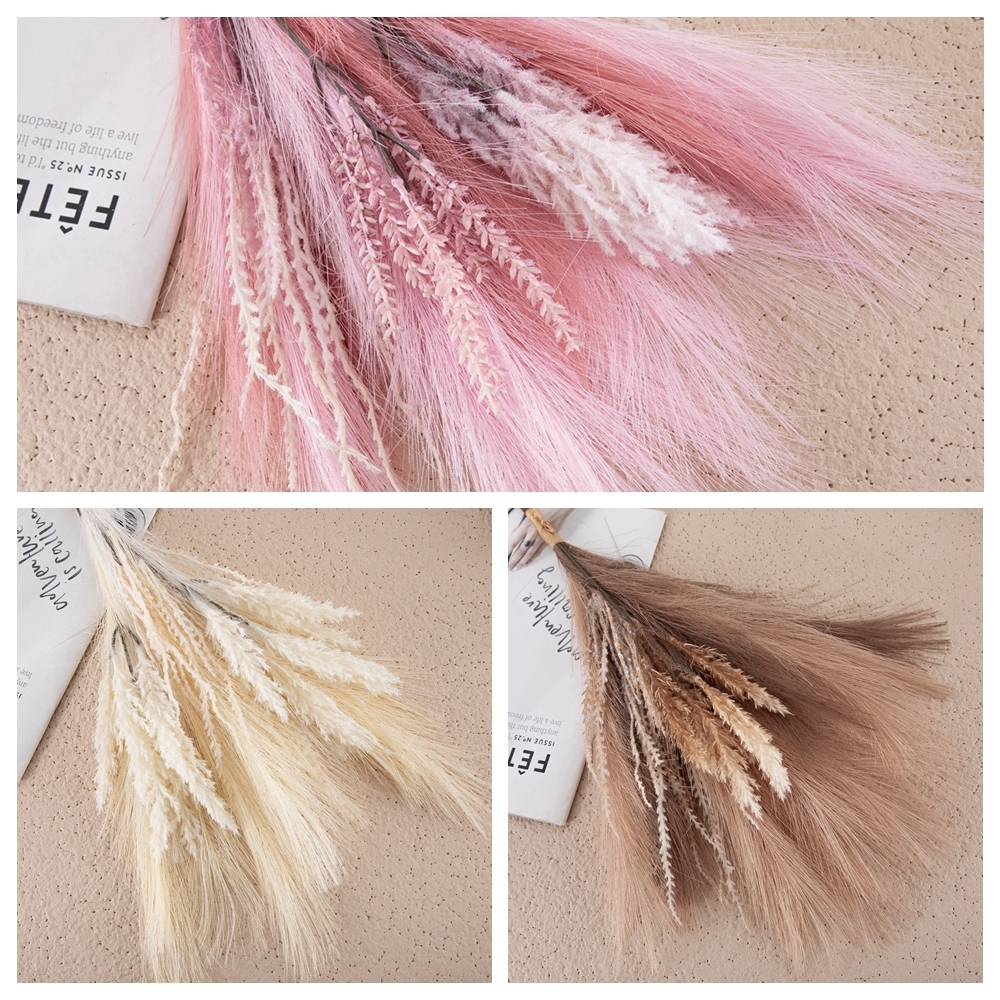 MW85101 Artificial Pampas Grass Astilbe Bundle Hot Selling Wedding Decoration Decorative Flowers and Plants
