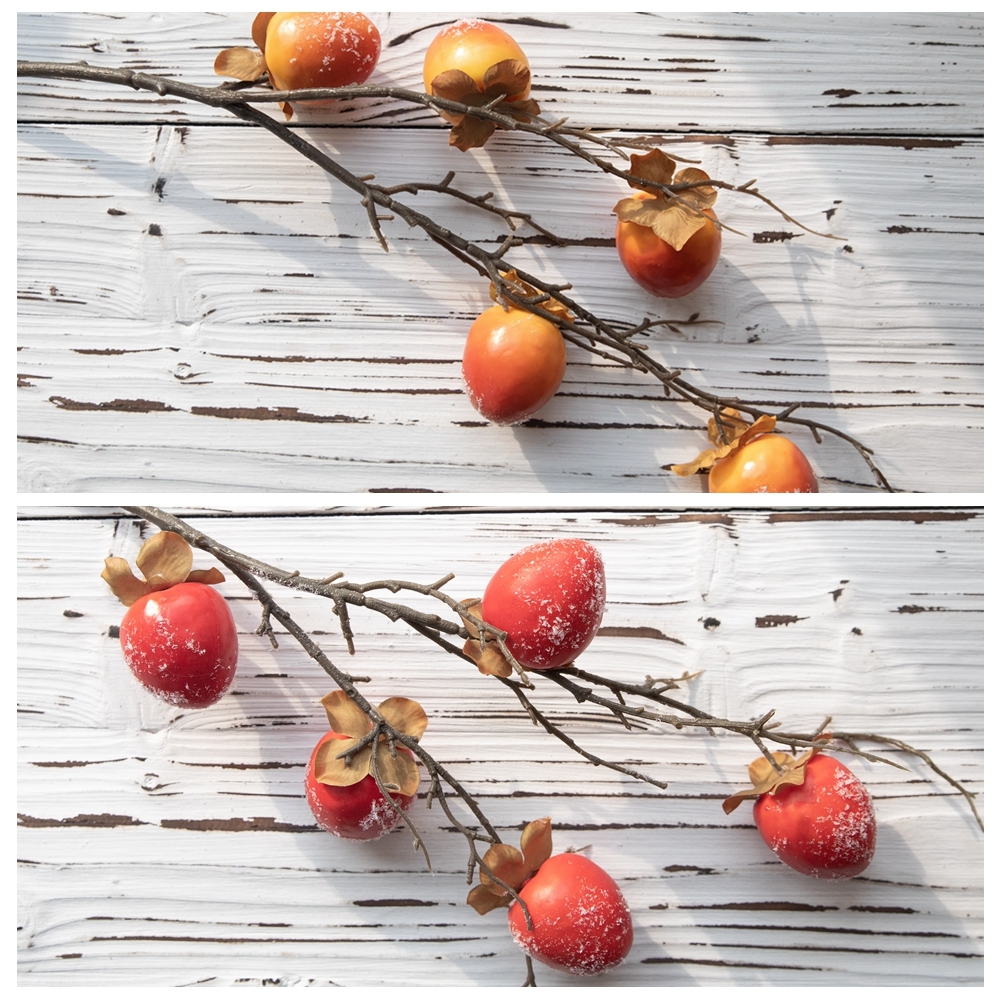 MW86001 Artificial Flower Berry Persimmon Wholesale Decorative Flower Festive Decorations