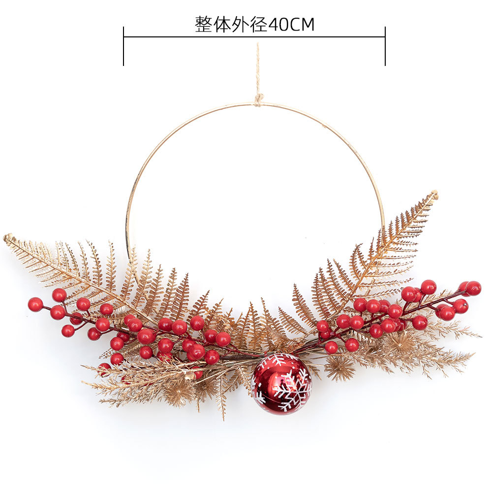 CF01053 Artificial Berry Jingle Ball Wreath New Design Christmas Picks Festive Decorations