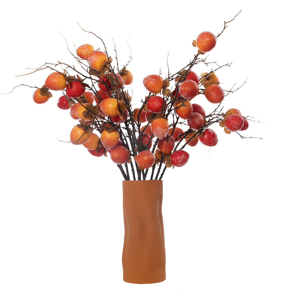 MW86001 Artificial Flower Berry Persimmon Wholesale Decorative Flower Festive Decorations