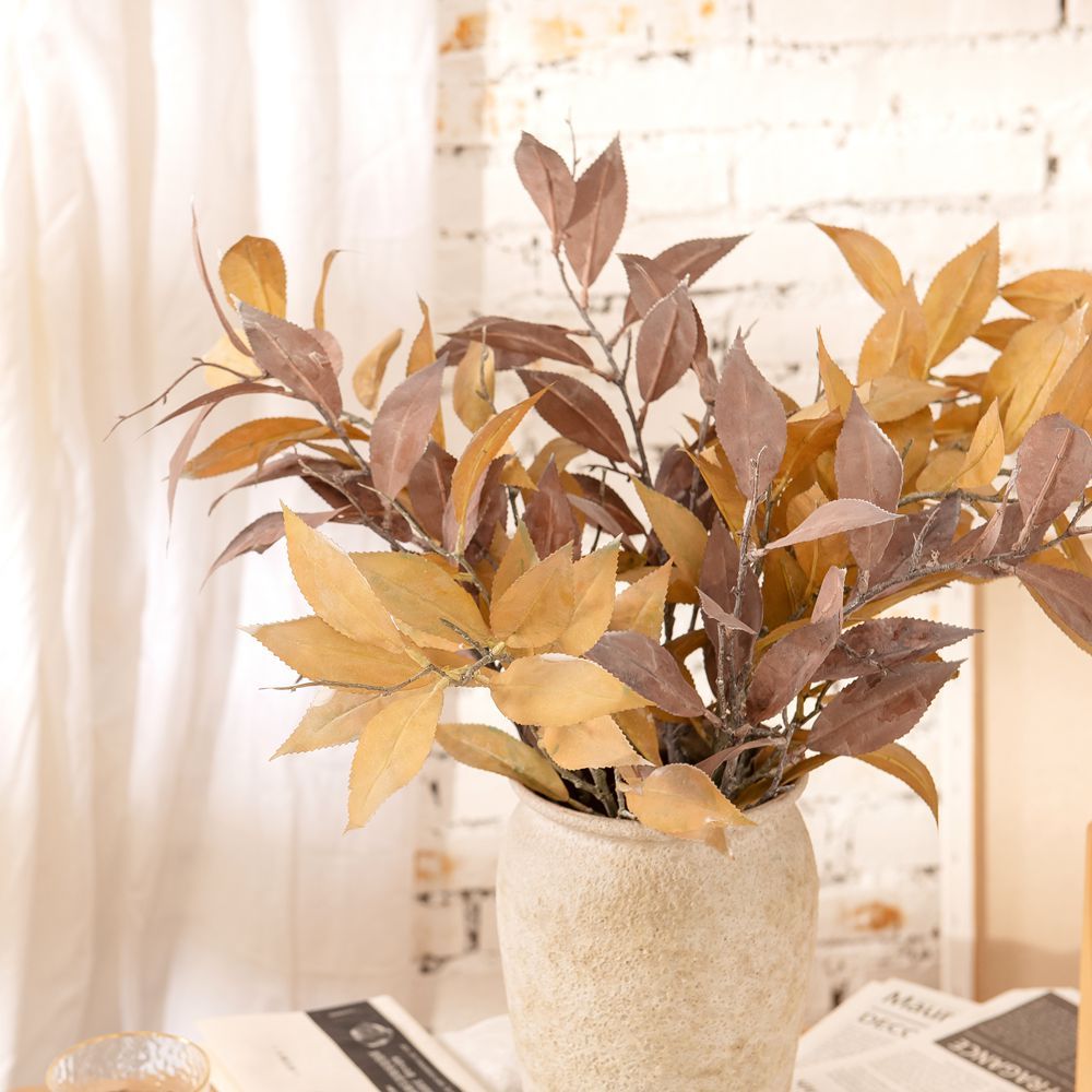 MW82115 Artificial Flower Plant Tea Leaves Hot Selling Christmas Picks Festive Decorations