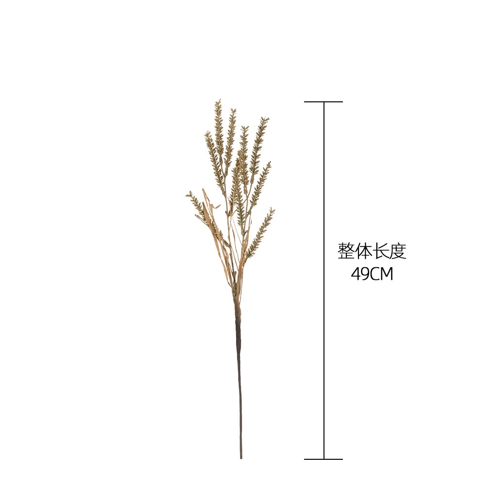 MW89003 Artificial Plastic Wheat Branch Overall Length 49cm for Home Wedding Decoration