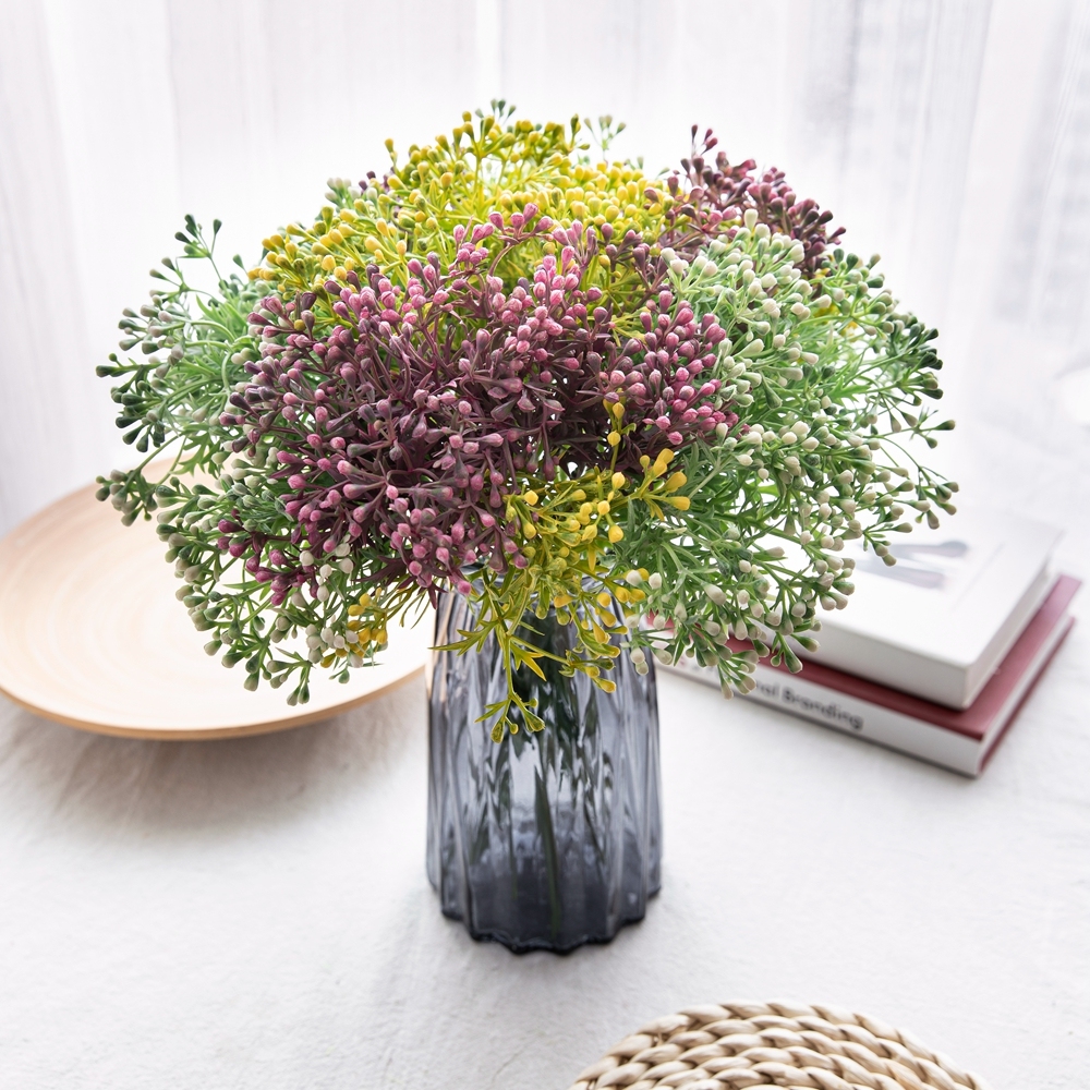 DY1-3168 Wholesale Pastoral style chrysanthemum fruit home decorative Plastic artificial plant For Christmas Picks