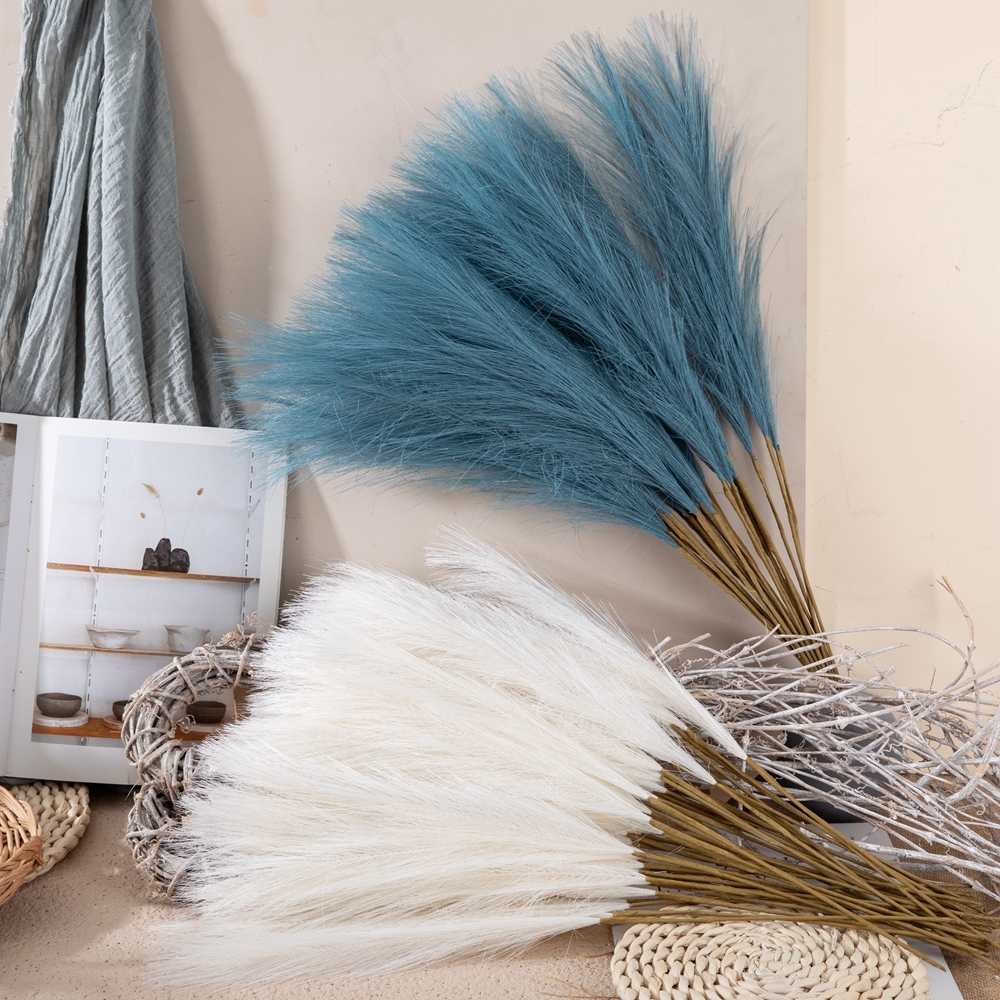 MW85102 Cheap Artificial mini Pampas Grass Single Branch Total Length 56.5 cm for Wedding Home Decoration