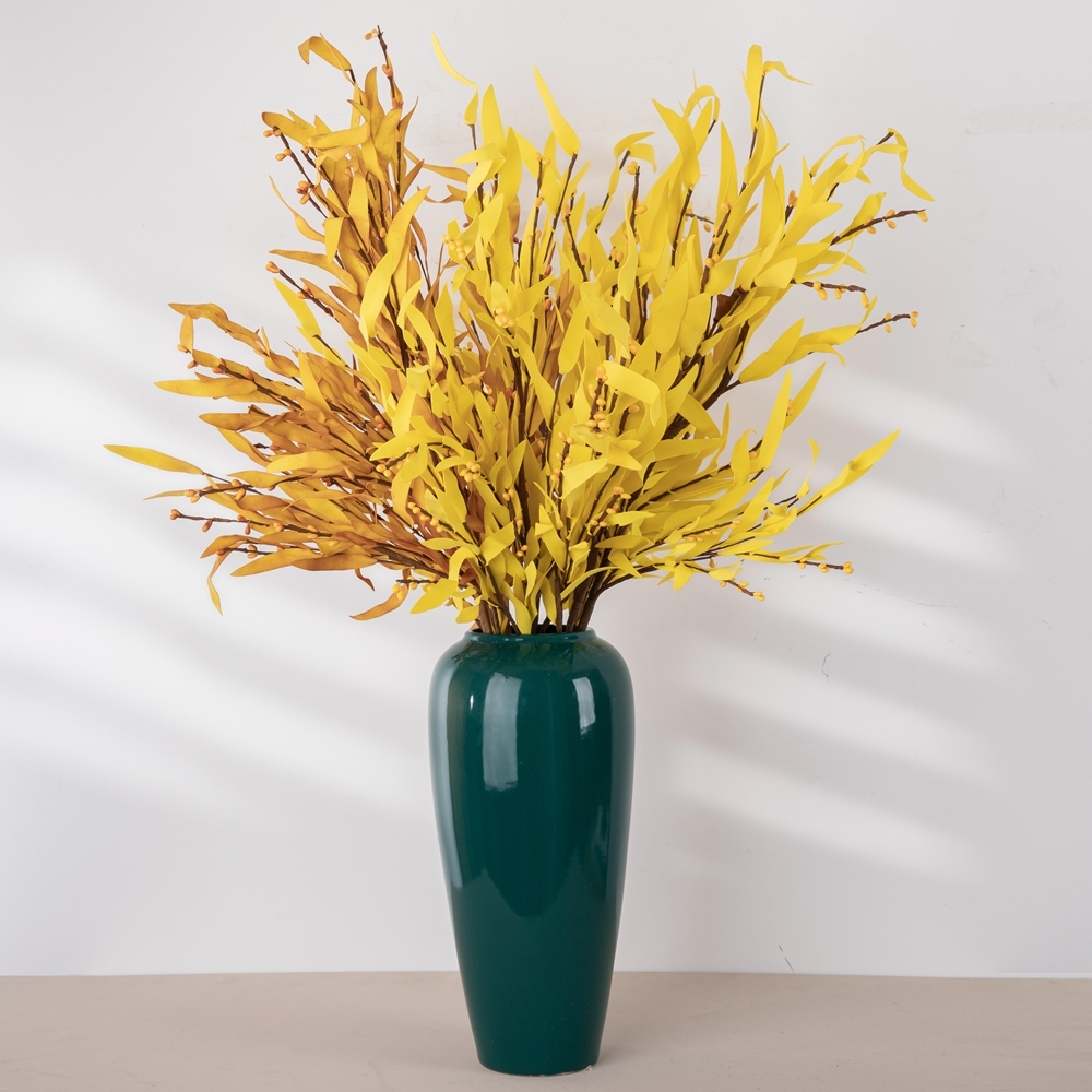 MW61284 Wholesale Artificial Flower Plant PE Length 79cm Bamboo Leaf Branch Decorative Flowers and Plants