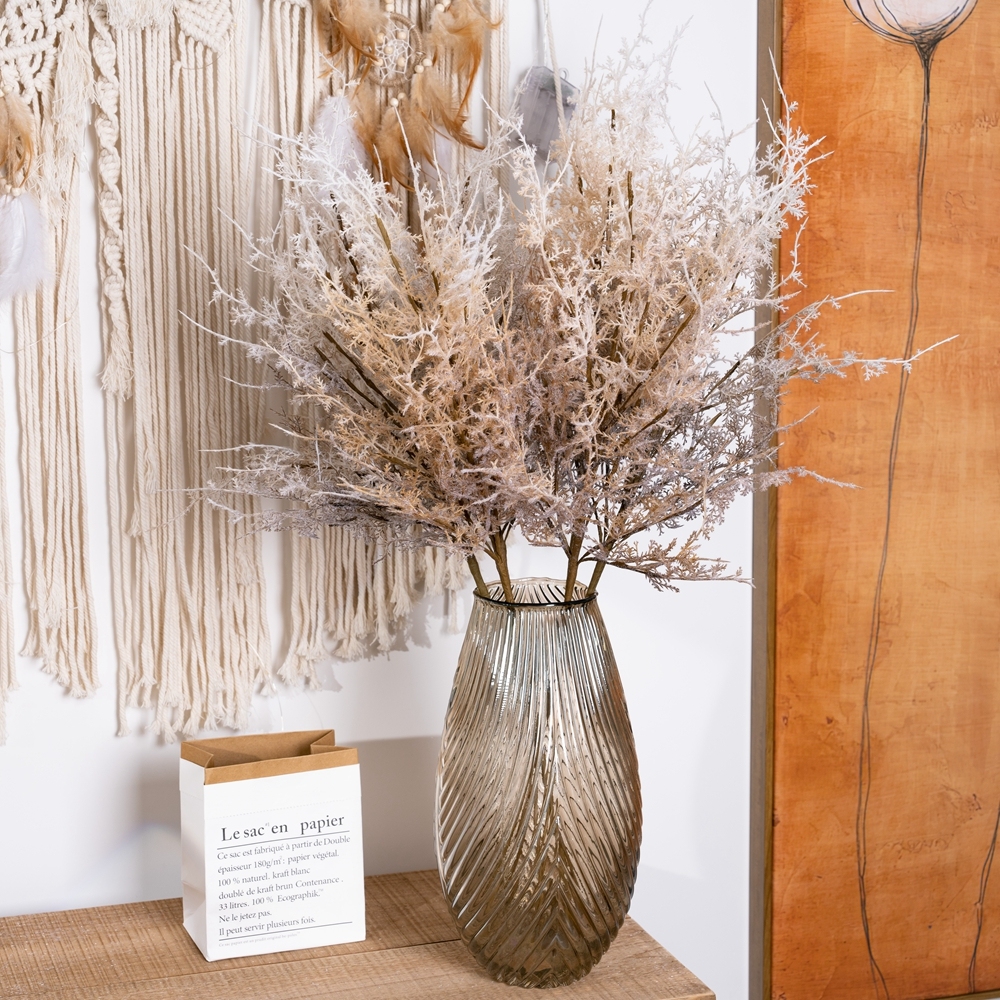 MW09105 Artificial Plastic Plant Cedar Sprigs Picks Cedar Twig Stems Picks for Christmas Holiday Winter Home Decor