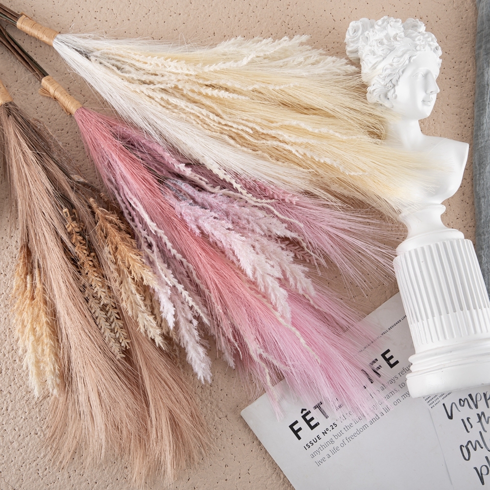 MW85101 Artificial Pampas Grass Astilbe Bundle Hot Selling Wedding Decoration Decorative Flowers and Plants