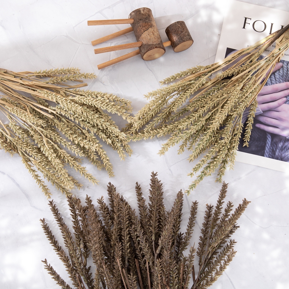 MW89003 Artificial Plastic Wheat Branch Overall Length 49cm for Home Wedding Decoration