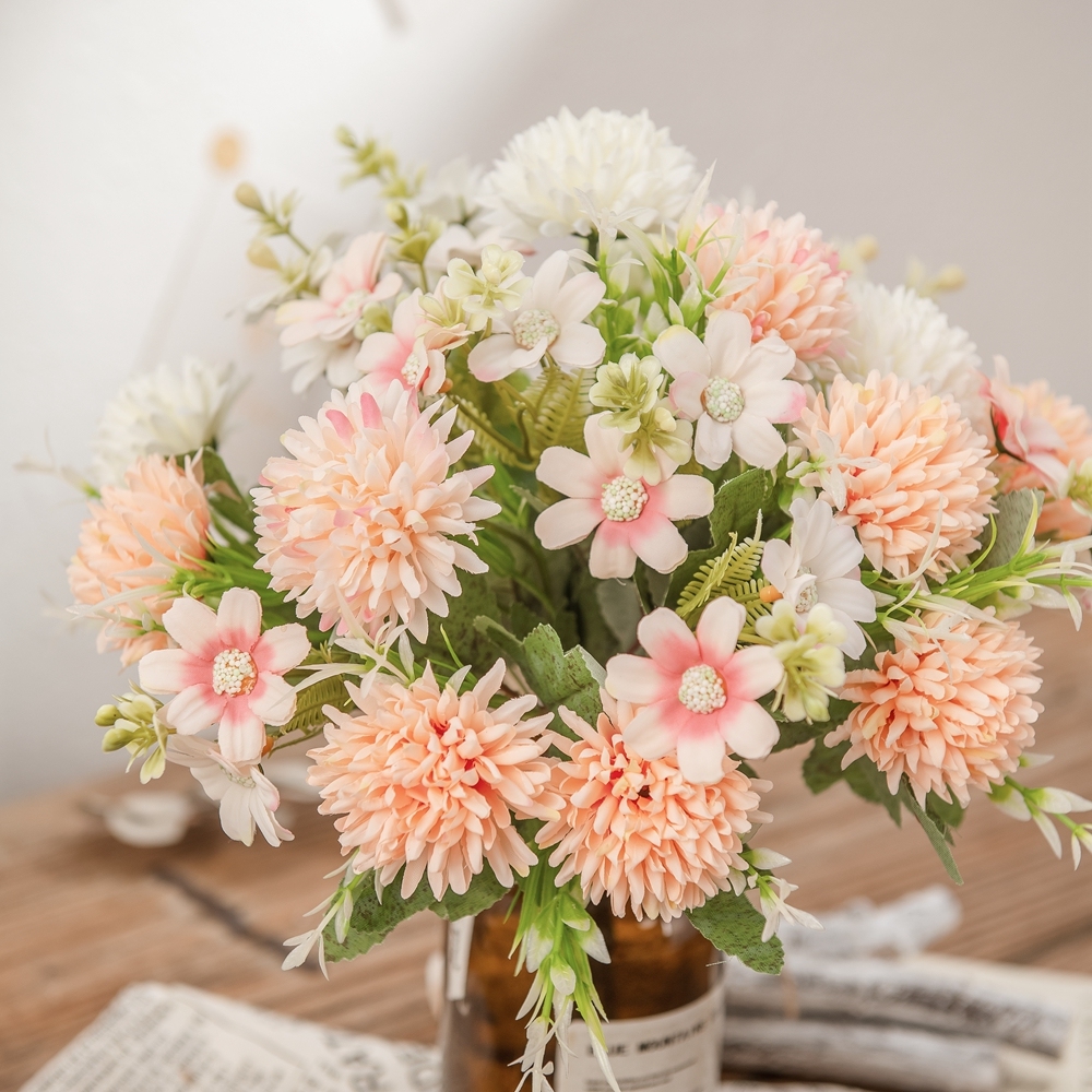 MW81003 Artificial Flower Bouquet Cusp Chrysanthemum Popular Decorative Flowers and Plants